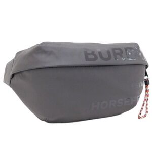 Burberry Body Belt Crossbody bag gray nylon logo